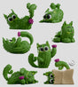 Pricklepuss cactus cat blind box full set with multiple green cactus cat figures in different poses