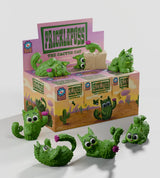 Pricklepuss cactus cat blind box packaging display with multiple figures around box