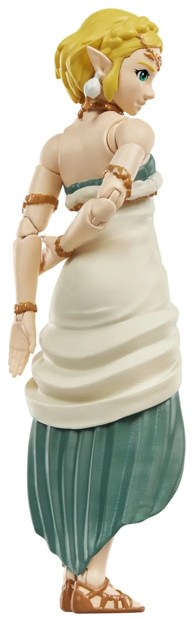 Rear side view of the Princess Zelda Tears of the Kingdom action figure showing dress details.