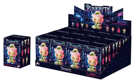 Punkbyte Blind Box 12-box assortment display with cyberpunk collectible mini figures