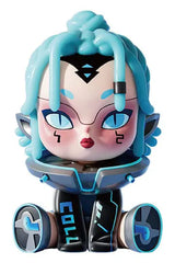 Punkbyte futuristic cyberpunk collectible mini figure with blue hair