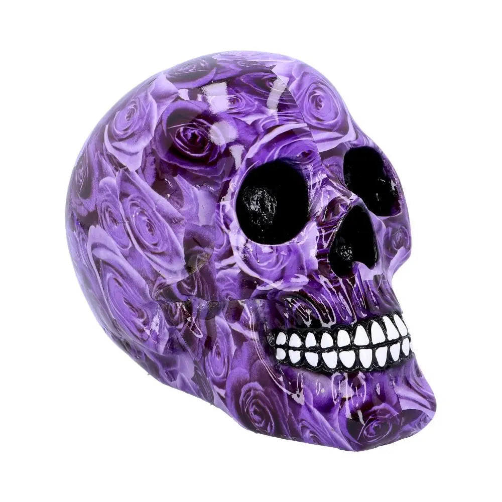Purple Rose Romance Skull