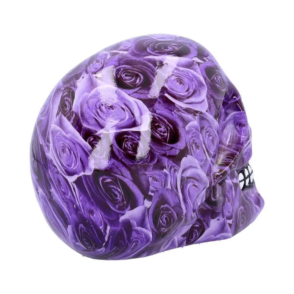 Purple Rose Romance Skull