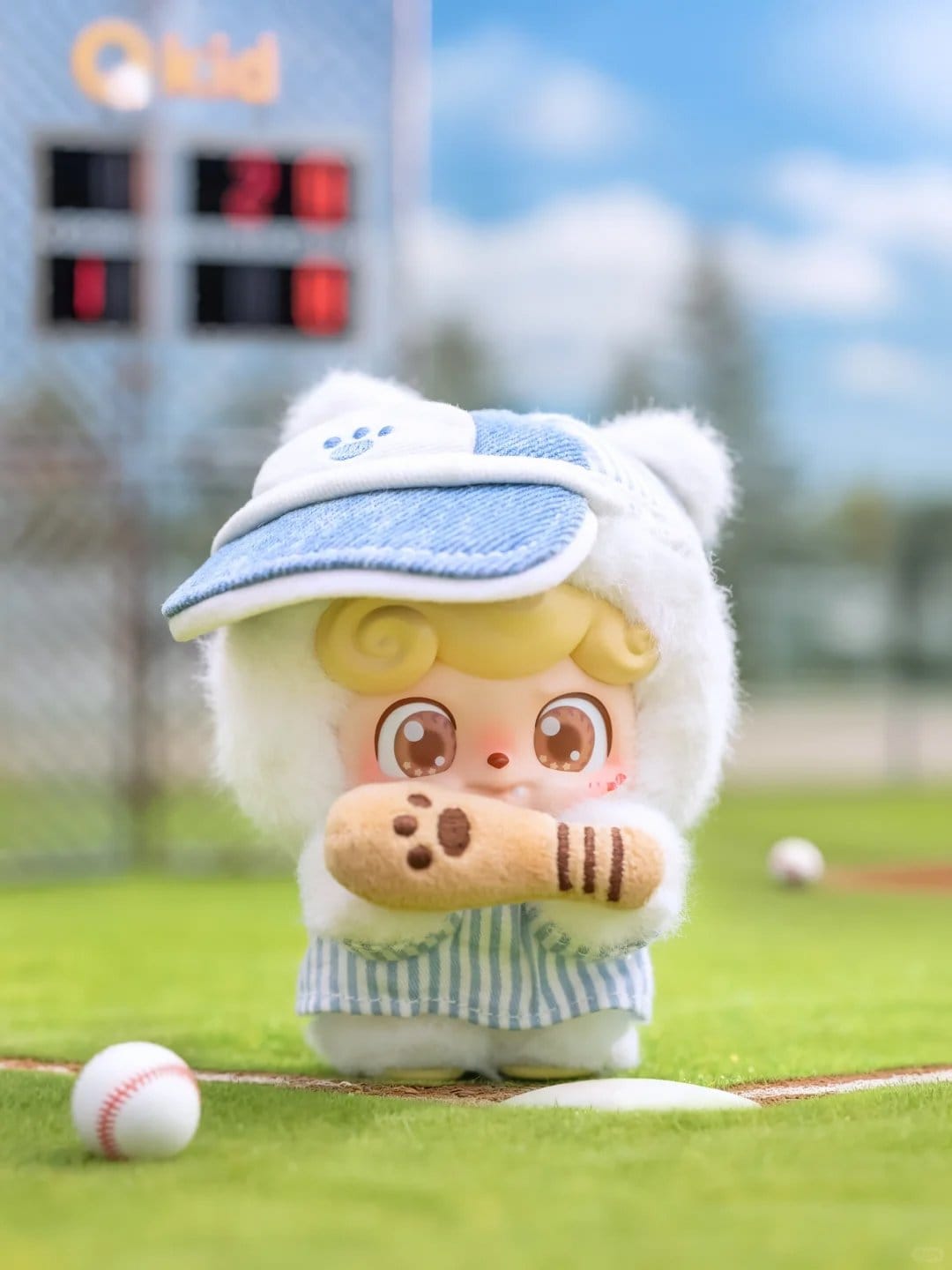 Q Kid Outdoor Activities Series baseball-themed collectible figure