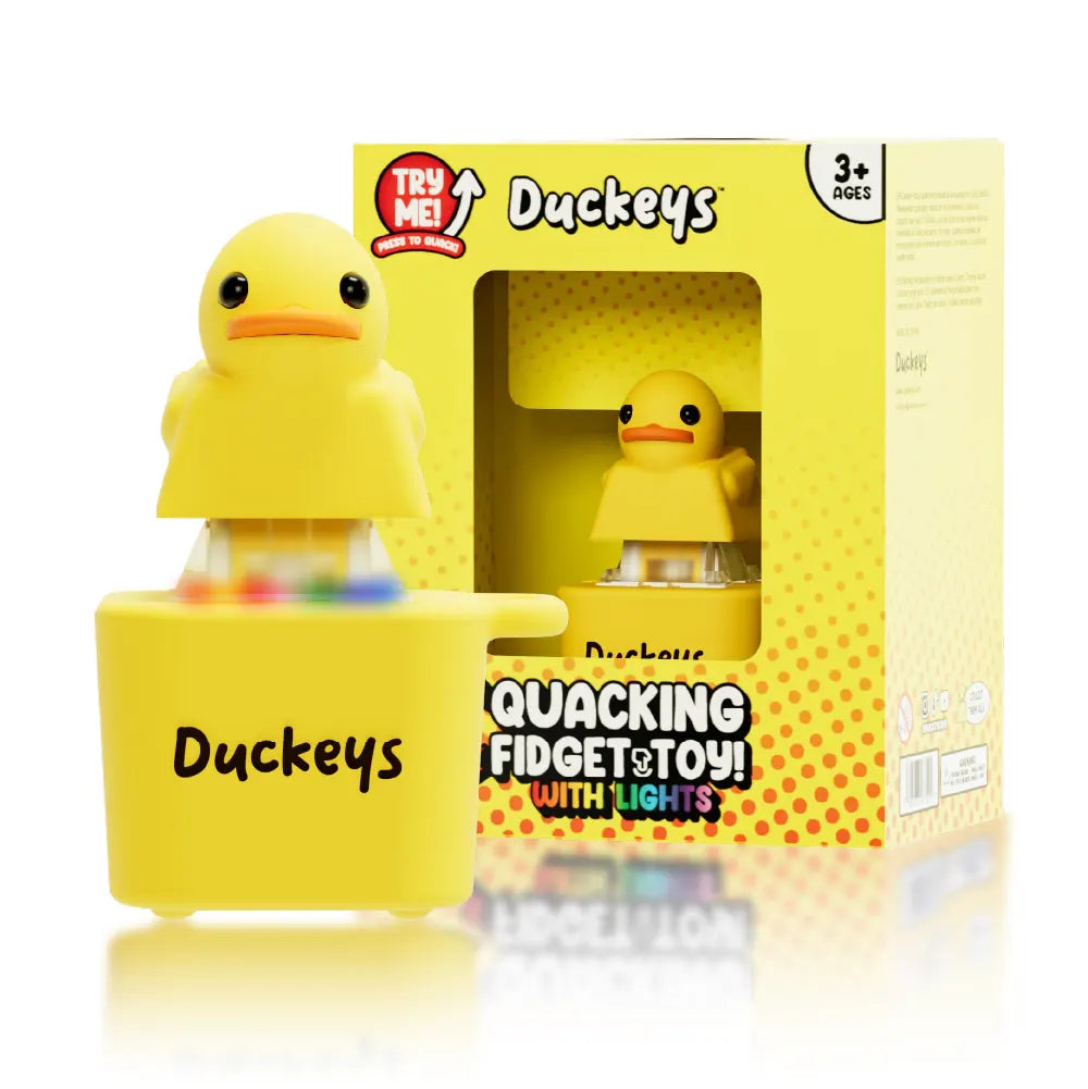 YOUYIKE 2 Pezzi Duckeys Quacking Fidget Toy, Quacking Duck Keyboard Fidget Toys, Quackings Duck Fidgets Toys Keychain, Squeaky Sensory Toy for Anxiety