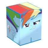 Rainbow Dash Squaroes collectible deck box front view with colorful mane design.