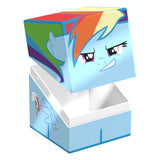 Rainbow Dash Squaroes box partially opened revealing inner storage compartment.