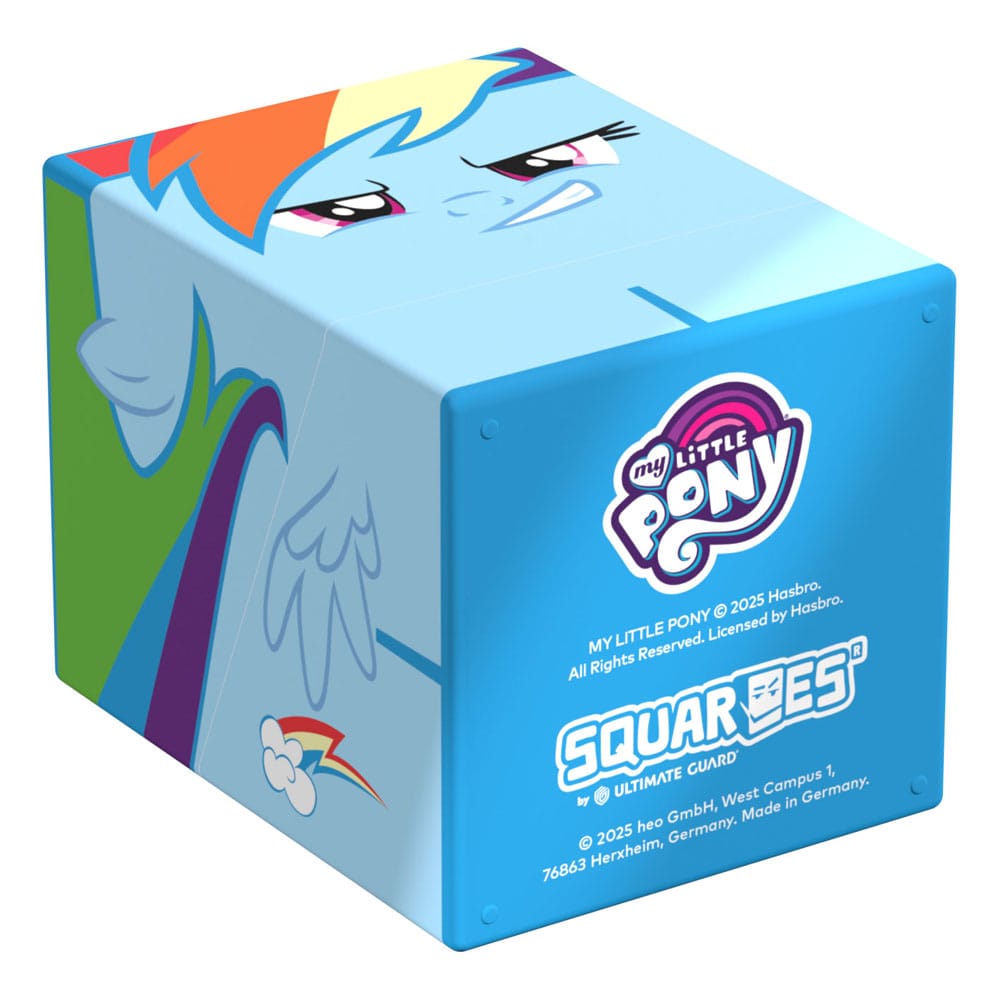 Back view of Rainbow Dash Squaroes box featuring My Little Pony logo.