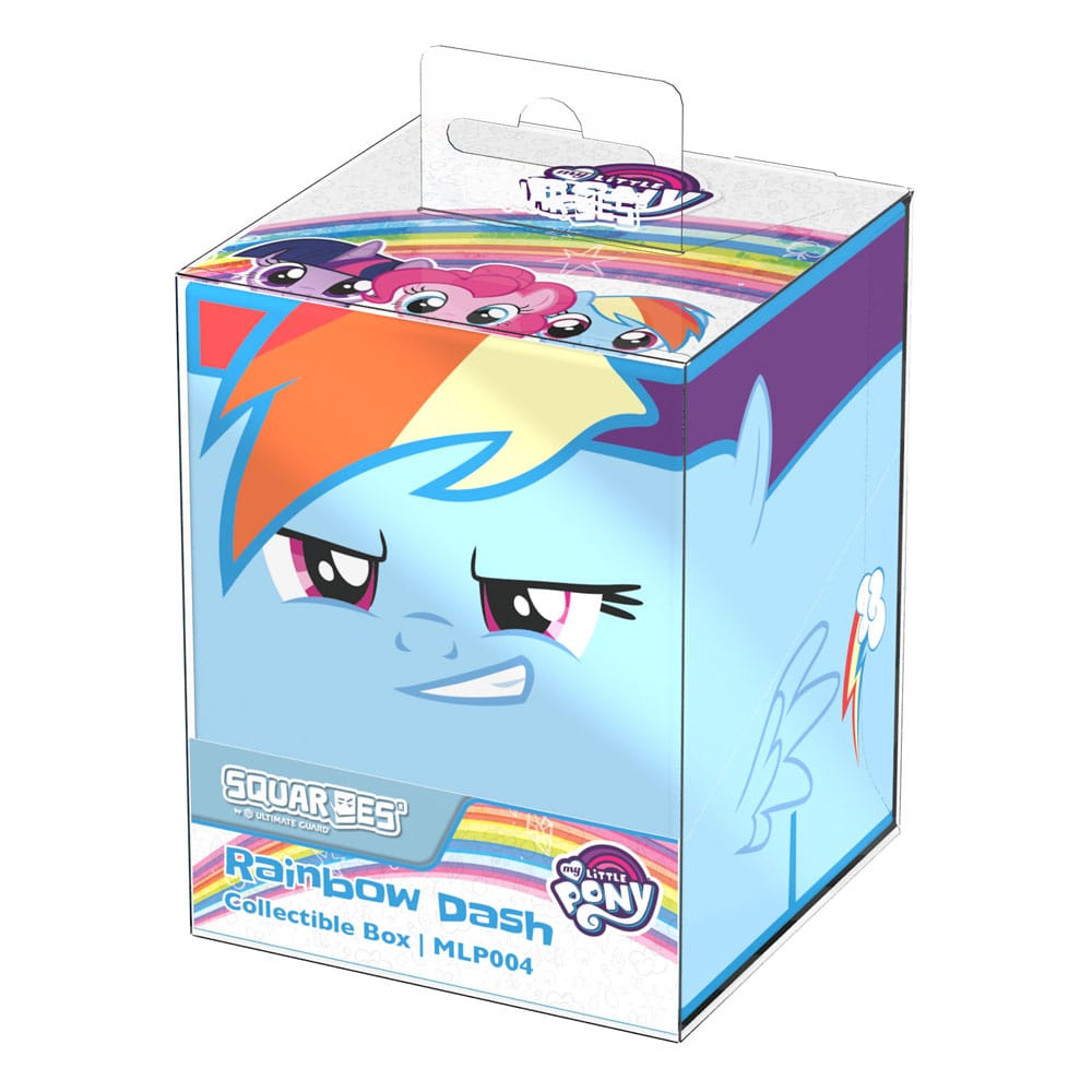 Retail packaging of Rainbow Dash Squaroes collectible box.