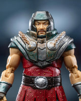 Close-up of Ram Man MOTU Chronicles 2026 Movie Action Figure armor and helmet