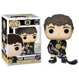 Ray Bourque #68 Funko Pop! Vinyl figure wearing Boston Bruins uniform inside box.