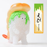 Shrimp sushi monster with wasabi overload face