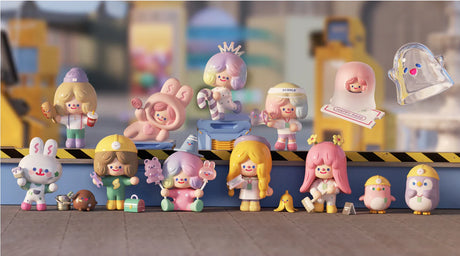 Complete RiCo Happy Factory Series Blind Box collection featuring all regular and secret figures