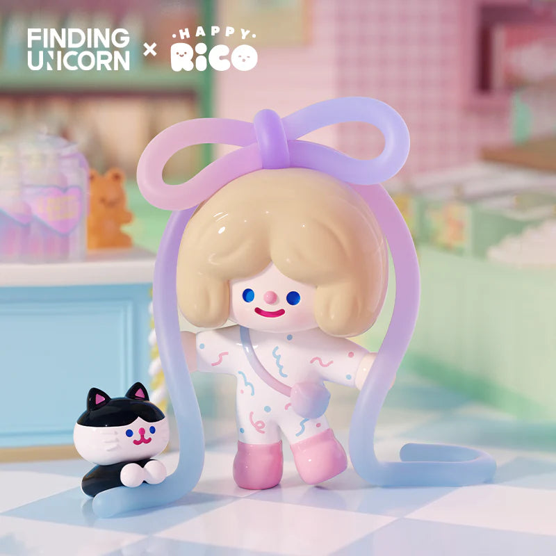 RiCO figure with oversized ribbon and cat companion from the Happy Sweet Candy Shop Series