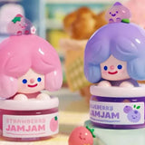 Strawberry JamJam and Blueberry JamJam RiCO figures displayed in colourful jam jars