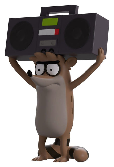 Rigby Regular Show Youtooz vinyl figure holding boombox collectible front view