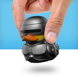 Front view of the Mini RoboCop TUBBZ collectible duck figure.