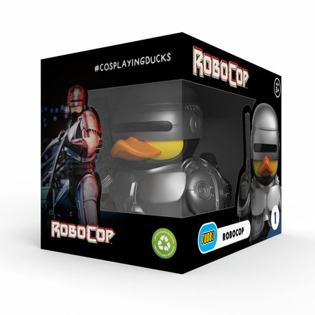 Robocop TUBBZ collectible figure inside black Boxed Edition packaging featuring Robocop artwork.