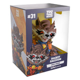 Rocket Raccoon Youtooz figure inside display box from Marvel Rivals
