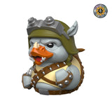 Rocksteady TUBBZ First Edition figure front view showing helmet, snout, and studded straps