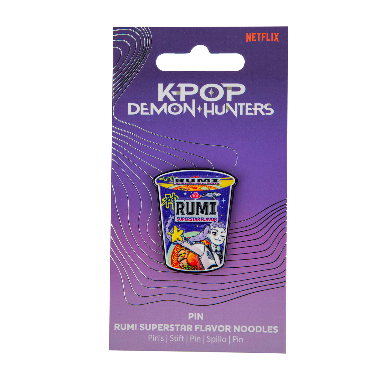 Rumi Superstar Flavor Noodles pin packaging KPop Demon Hunters Netflix