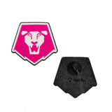 Saja Boys logo pin front and back view