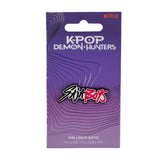 Saja Boys pin on official KPop Demon Hunters packaging