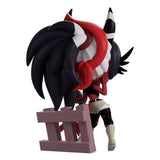Side view of Sallie May Youtooz figure showing horns, hair, and red tail.