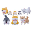 Complete Shibanban Blind Box collection featuring all six soft vinyl Shiba Inu figures.