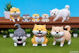 Shibanban Blind Box figures displayed together in a miniature outdoor scene.