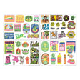 Four sheets of Shrek reusable vinyl stickers featuring characters, quotes, Far Far Away references, and humorous movie-inspired designs