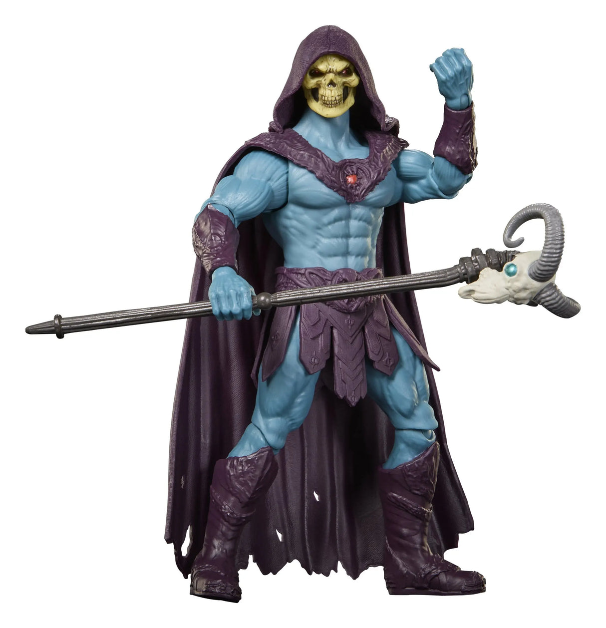 Skeletor Masters of the Universe 2026 movie action figure holding Havoc Staff