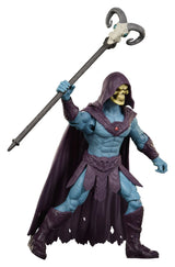 Skeletor action figure in battle pose raising the Havoc Staff from the 2026 movie