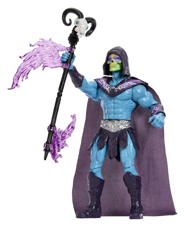 Skeletor Havoc Staff Attack Masters of the Universe 2026 movie action figure with magical energy effects