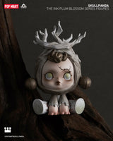Skullpanda Ink Plum Blossom figure with tree-like antlers and eerie glowing eyes, POP MART collectible figure.