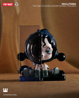 Skullpanda Ink Plum Blossom vinyl figure with split face design and water motif, POP MART art toy.