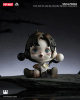 Skullpanda Ink Plum Blossom vinyl figure with delicate robe and blossom accessory, POP MART mystery box.