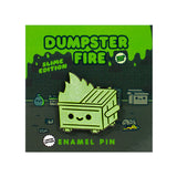 dumpster fire slime enamel pin neon green toxic design 100% soft limited edition