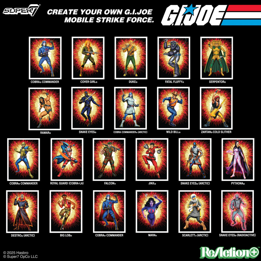 G.I. Joe ReAction Plus lineup displayed on the card back