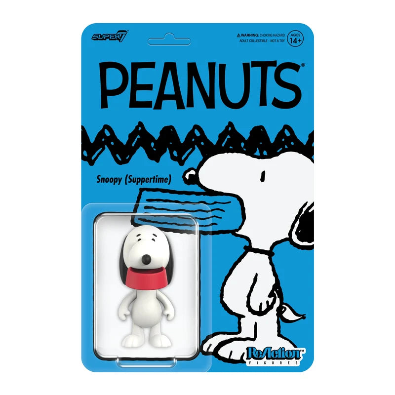 Snoopy Suppertime Peanuts ReAction Figure in blister packaging