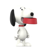 Snoopy Suppertime ReAction Figure side view with red food bowl