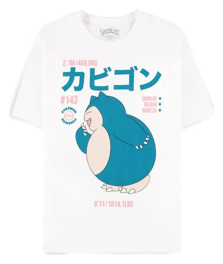 Snorlax Pokémon T-shirt front print white shirt graphic design
