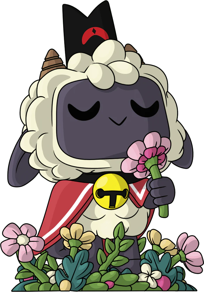 Spring Lamb Cult of the Lamb Youtooz character artwork illustration