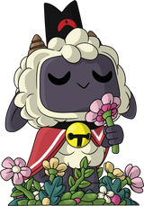 Spring Lamb Cult of the Lamb Youtooz character artwork illustration