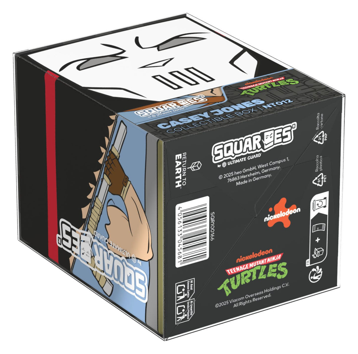 Casey Jones Squaroes TMNT deck box side panel artwork close-up