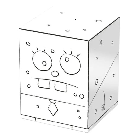 DoodleBob Squaroes deck box featuring SpongeBob art with secure snap closure