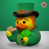 First Edition version of St. Patrick’s Day TUBBZ duck with FE sticker on packaging