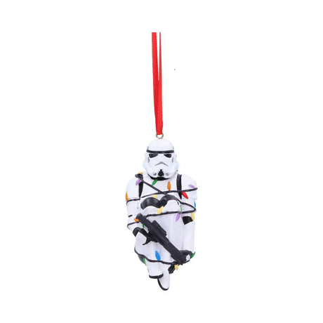Stormtrooper In Fairy Lights Hanging Ornament front view