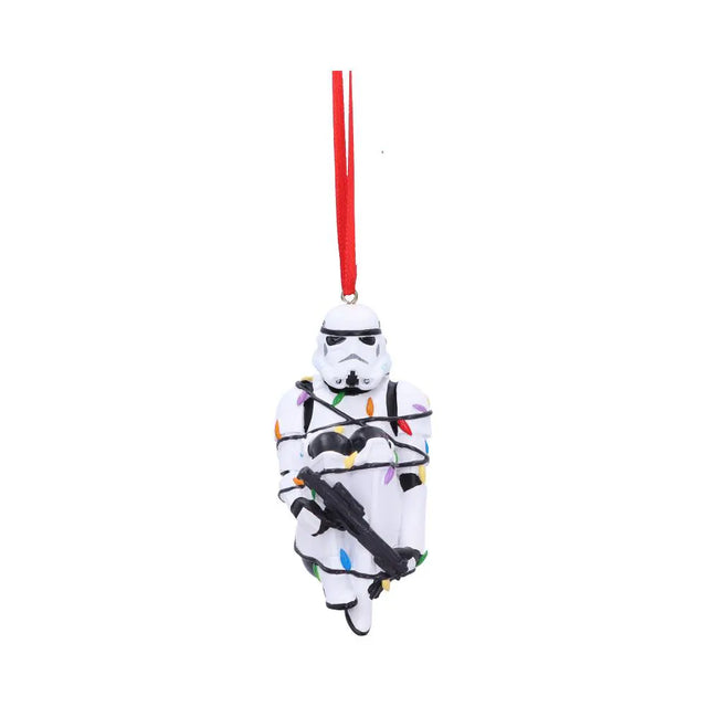 Stormtrooper In Fairy Lights Hanging Ornament front view