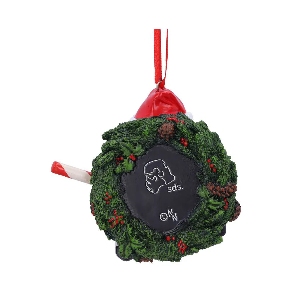 Rear view of Stormtrooper wreath hanging decoration